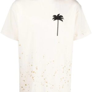 Palm Angels  splatter-effect logo-print T-shirt