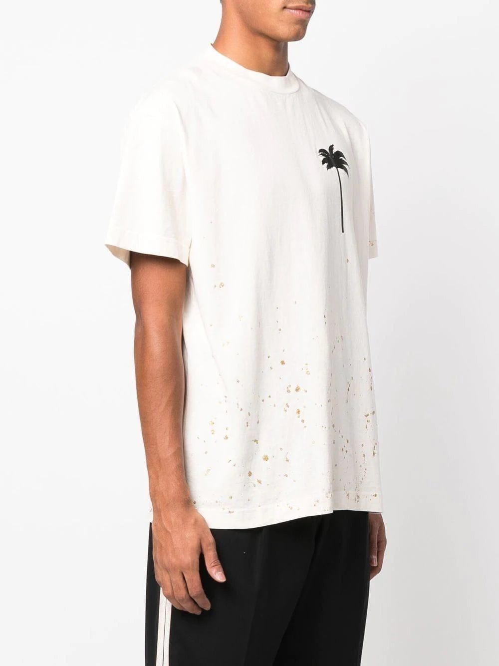 Palm Angels splatter-effect logo-print T-shirt - Image 3