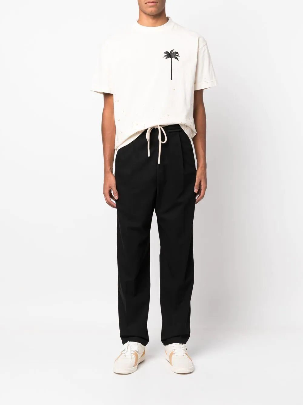 Palm Angels splatter-effect logo-print T-shirt - Image 2