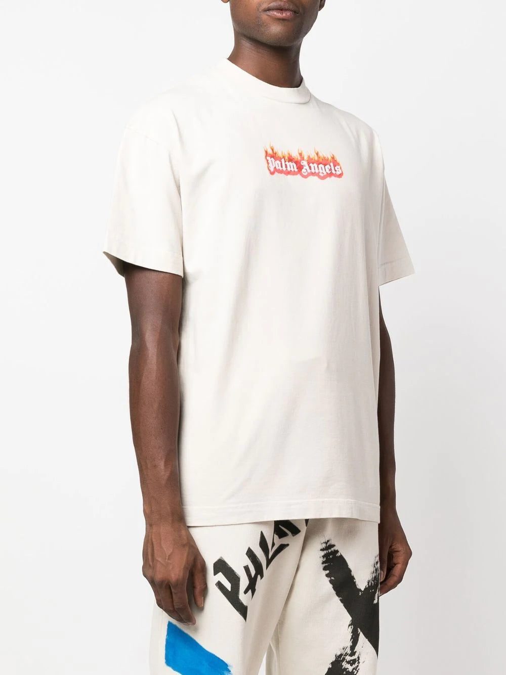 Palm Angels burning logo print T-shirt - Image 3
