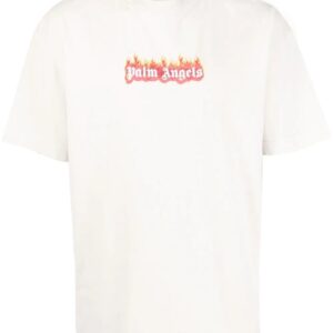 Palm Angels  burning logo print T-shirt