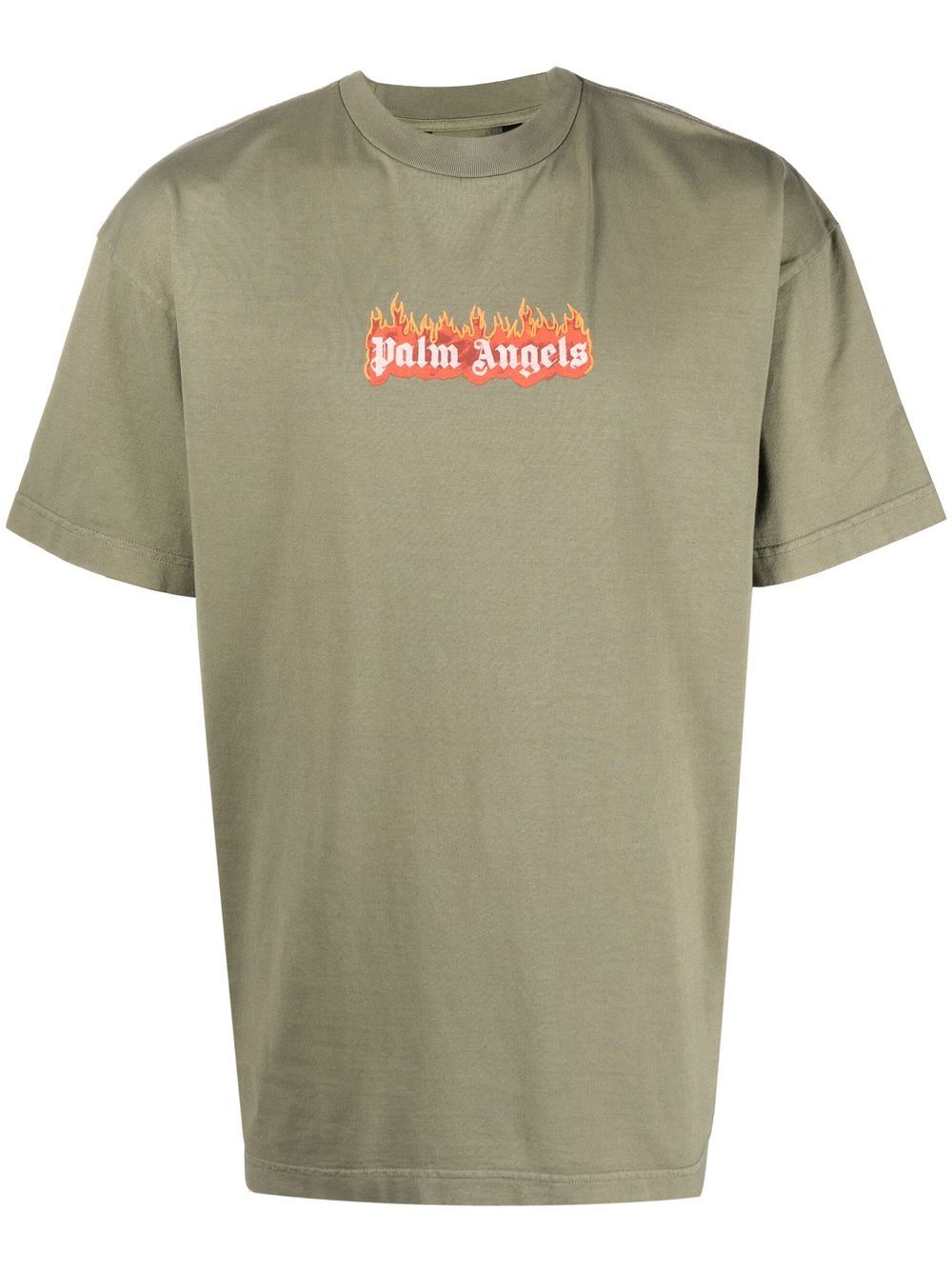Palm Angels Burning Logo-print crew-neck T-shirt