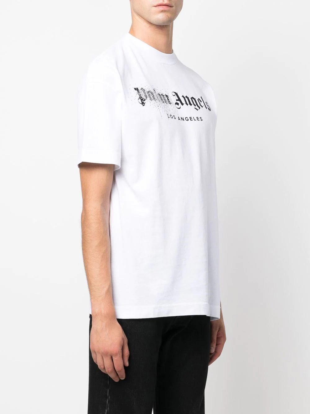 Palm Angels rhinestone sprayed logo-print T-shirt - Image 2