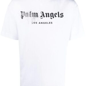 Palm Angels  rhinestone sprayed logo-print T-shirt