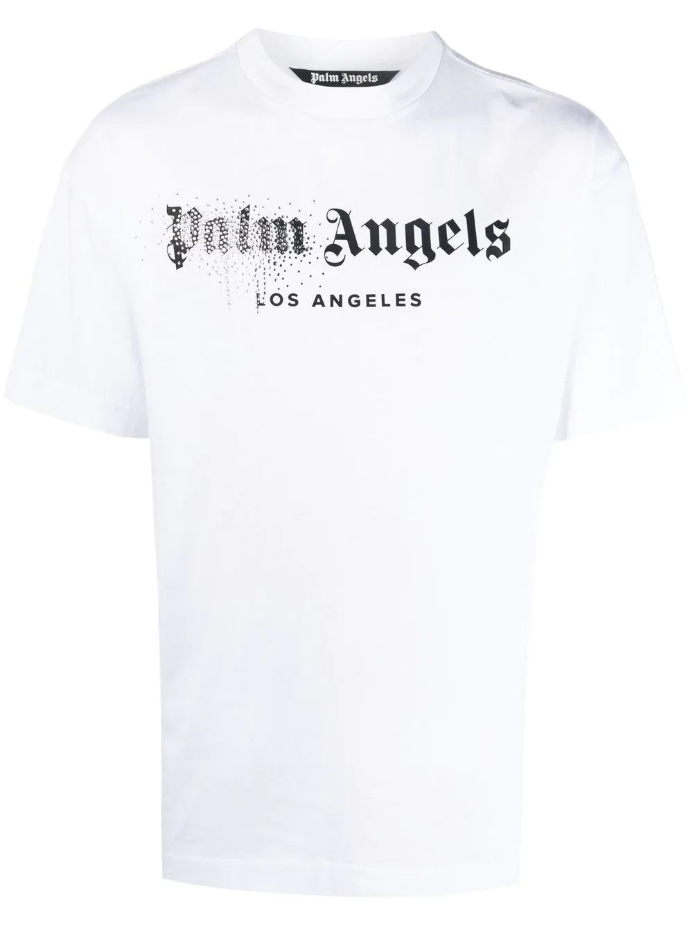 Palm Angels rhinestone sprayed logo-print T-shirt