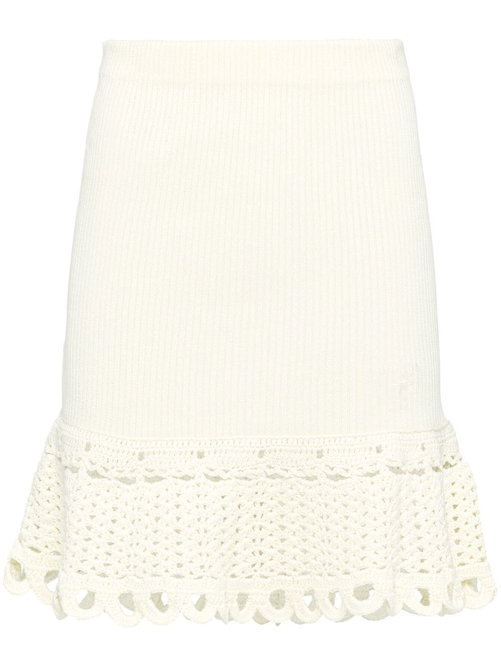 Prada crochet knitted skirt