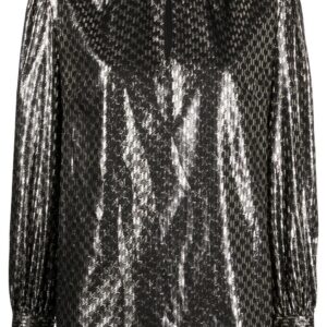 Karl Lagerfeld Monogram print shine-finish blouse