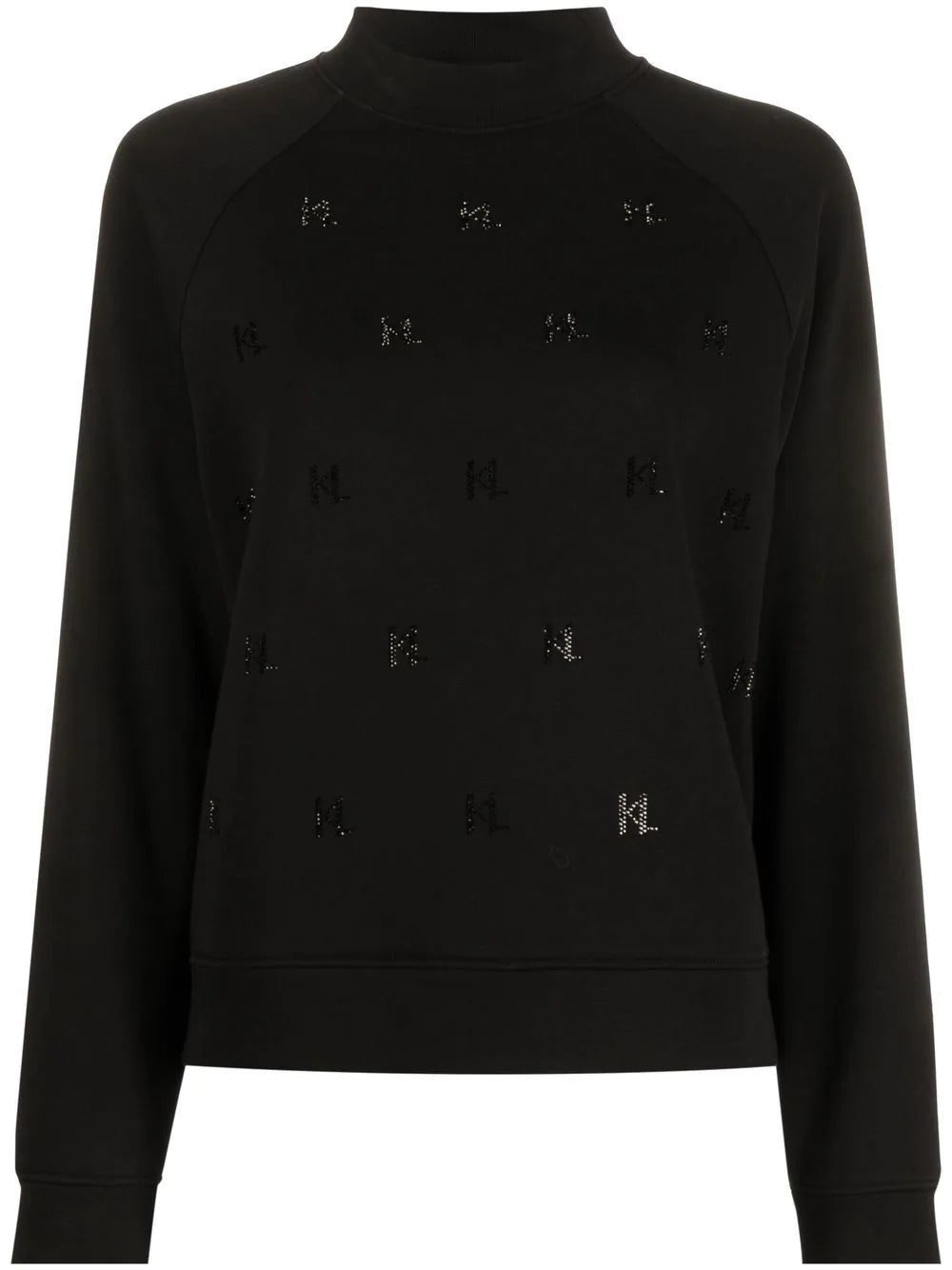 Karl Lagerfeld monogram rhinestone sweatshirt