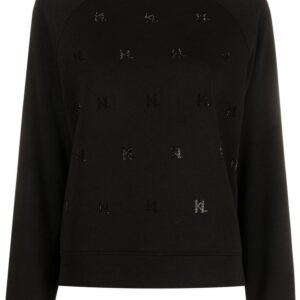 Karl Lagerfeld monogram rhinestone sweatshirt