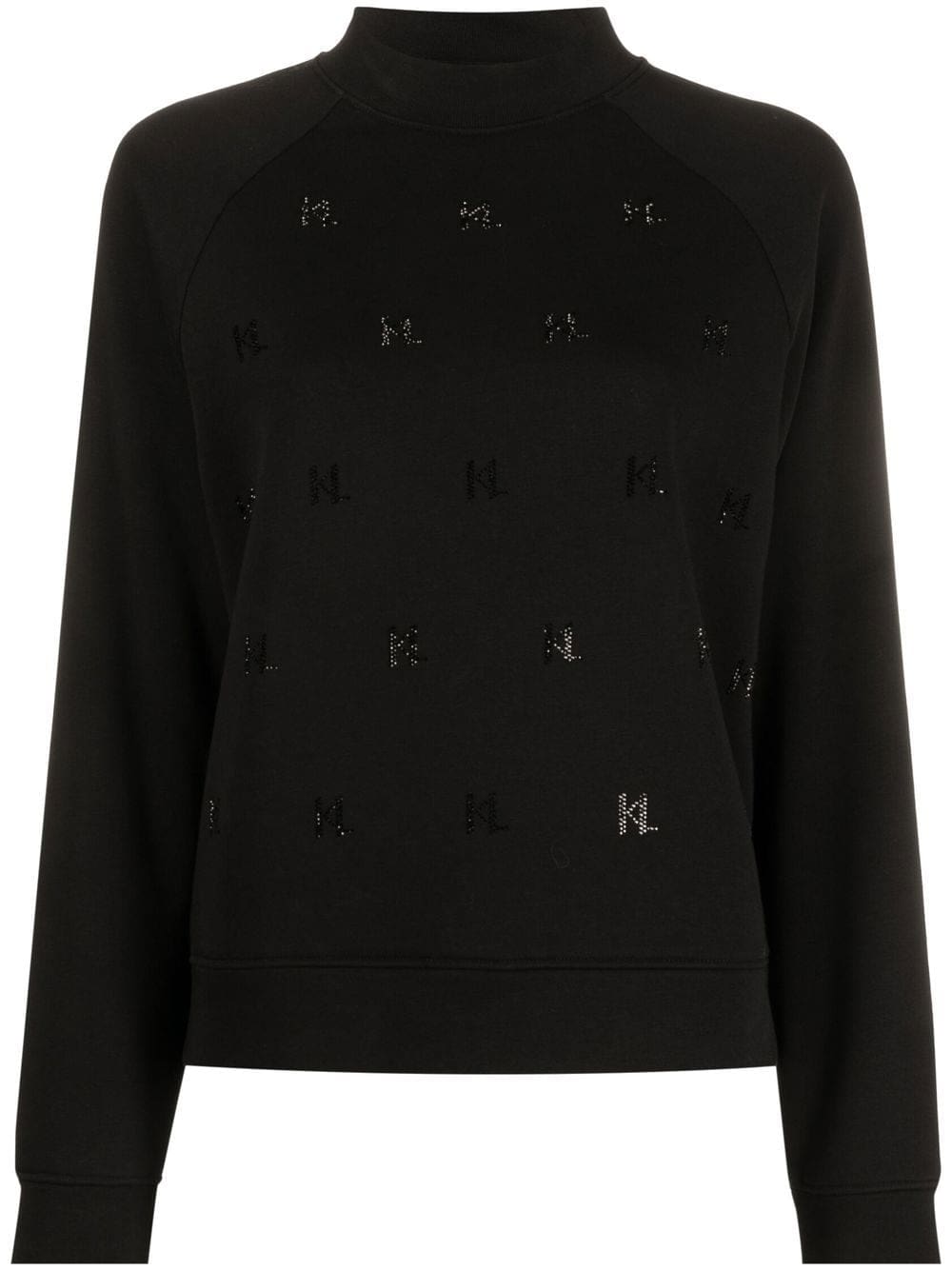 Karl Lagerfeld monogram rhinestone sweatshirt