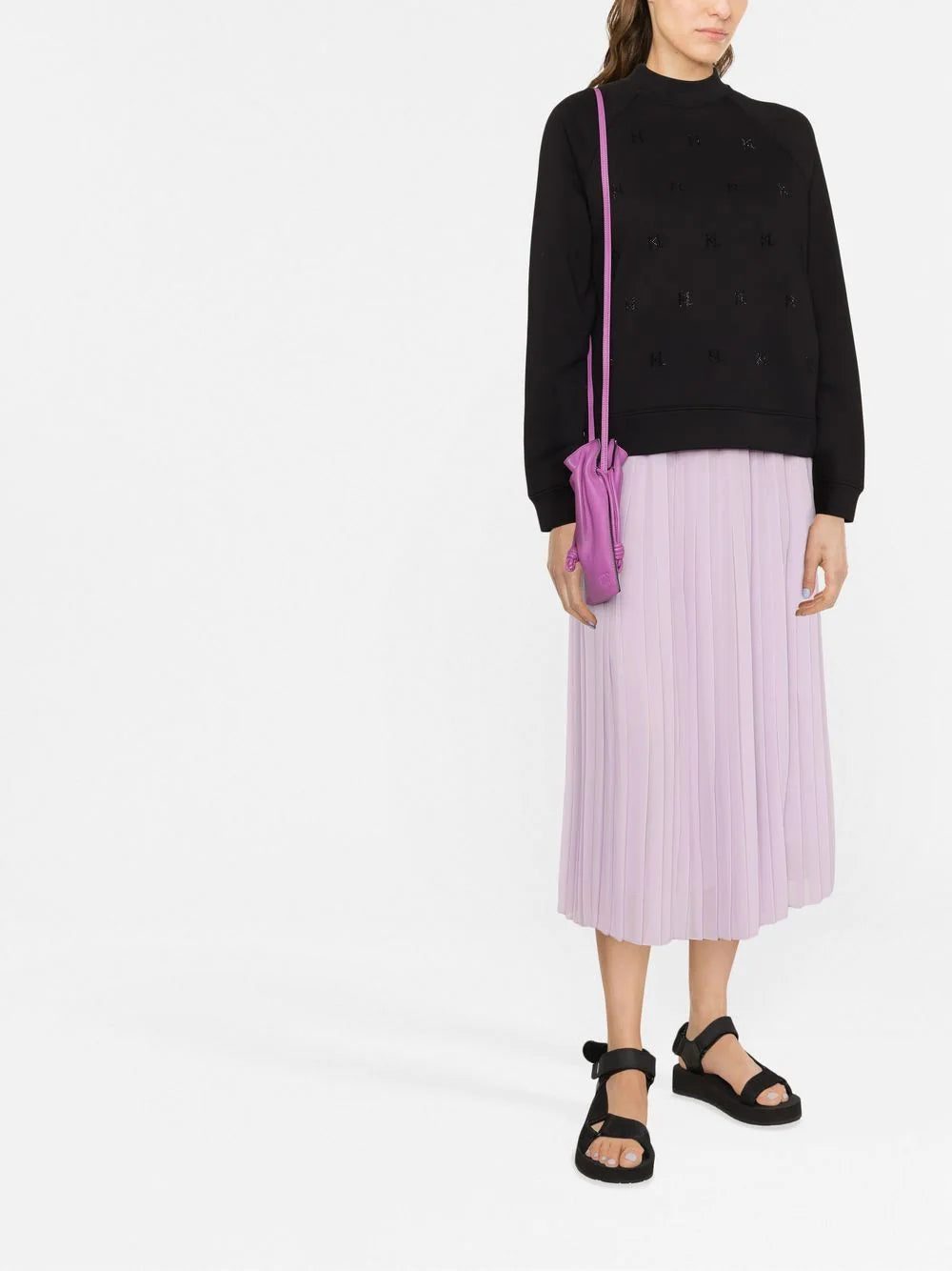 Karl Lagerfeld monogram rhinestone sweatshirt - Image 2