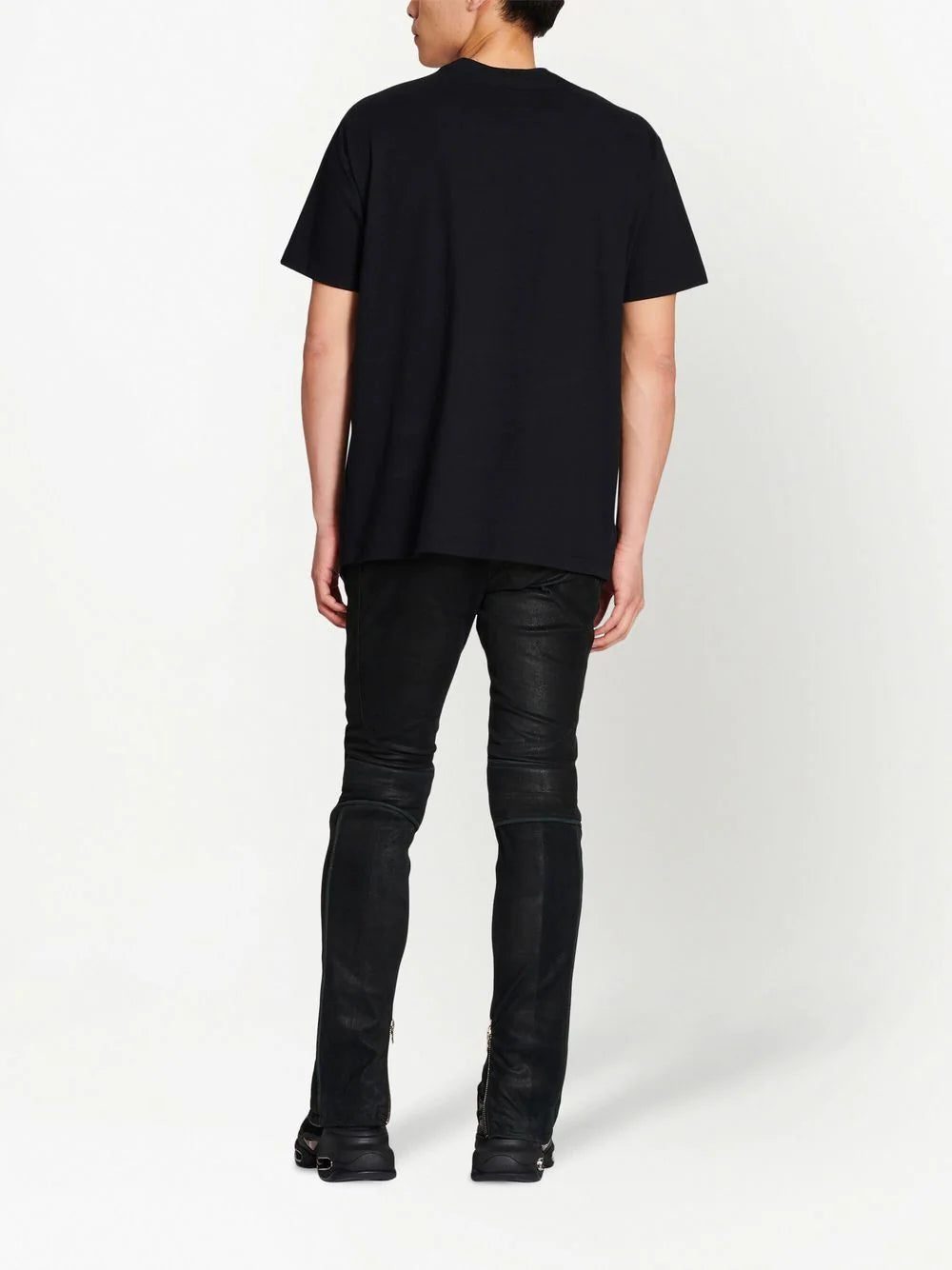 Balmain logo-appliqué mesh T-shirt - Image 4