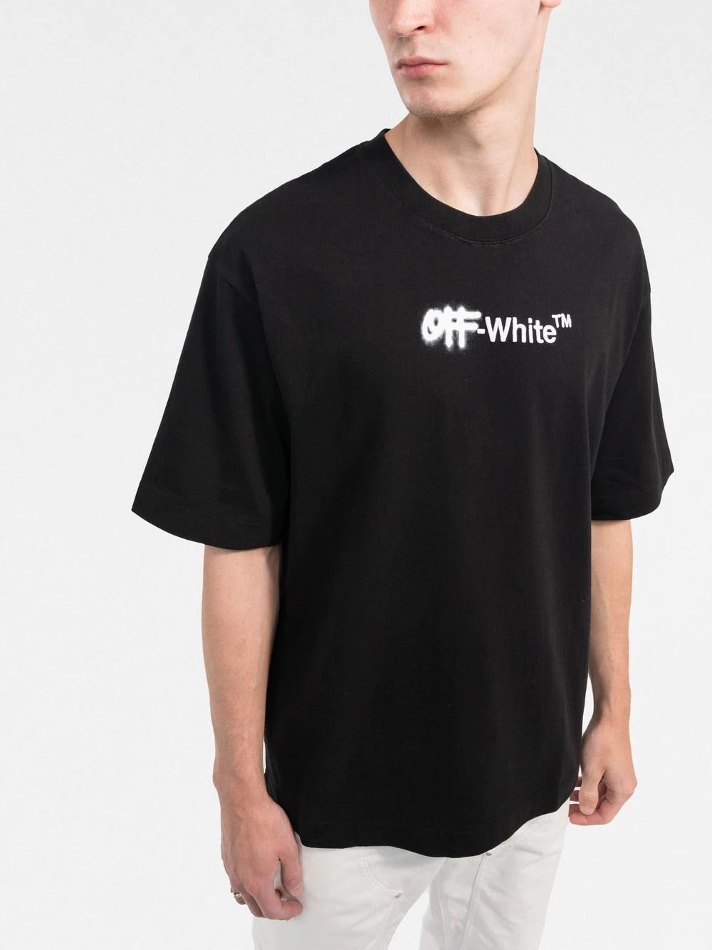 Off-white Spray Helvetica logo print T-shirt - Image 3