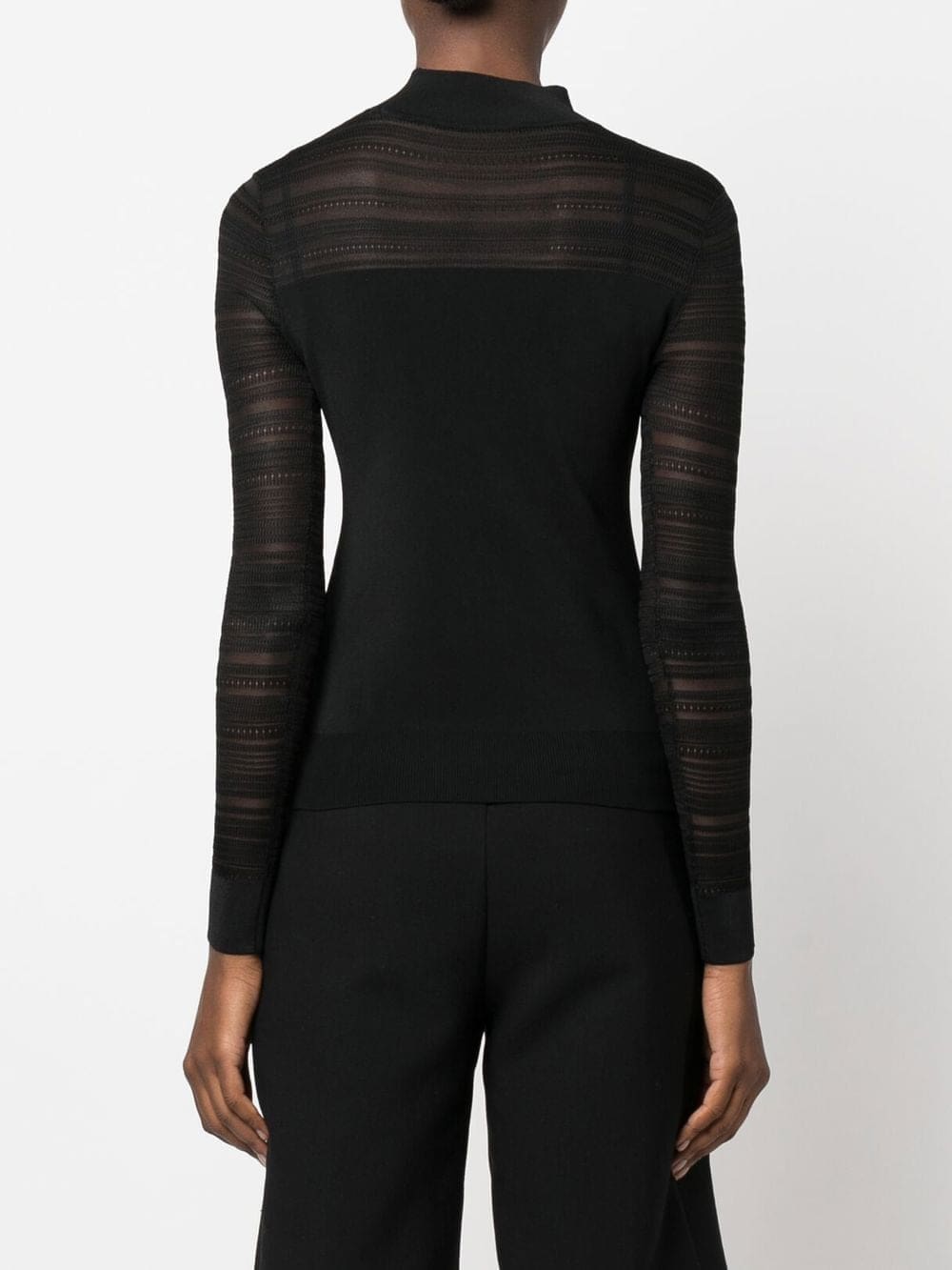 Karl Lagerfeld logo-embroidered mock-neck top - Image 4