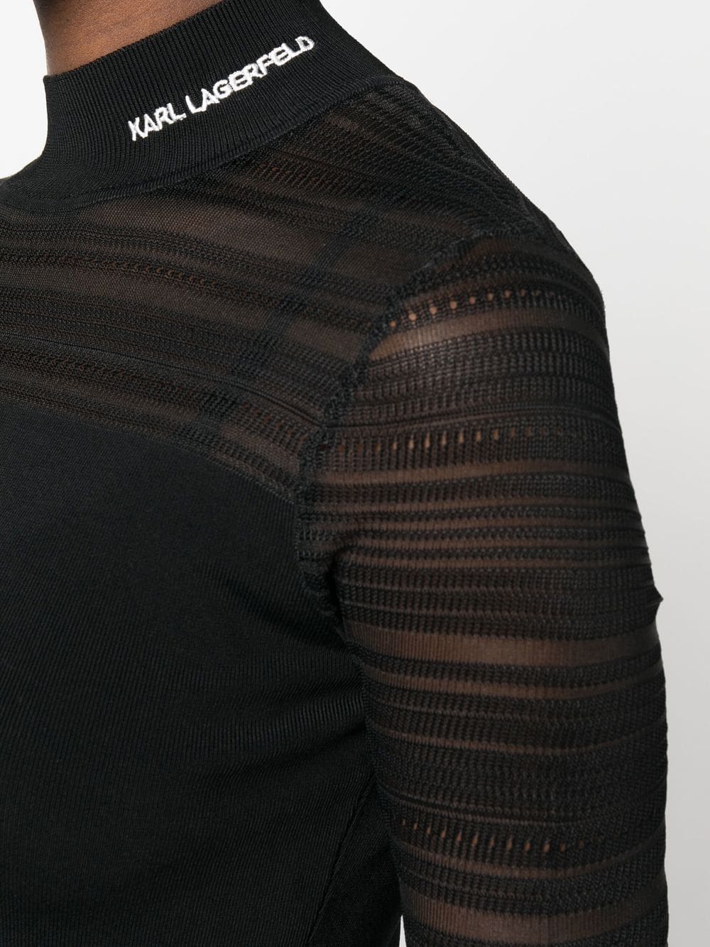 Karl Lagerfeld logo-embroidered mock-neck top - Image 5