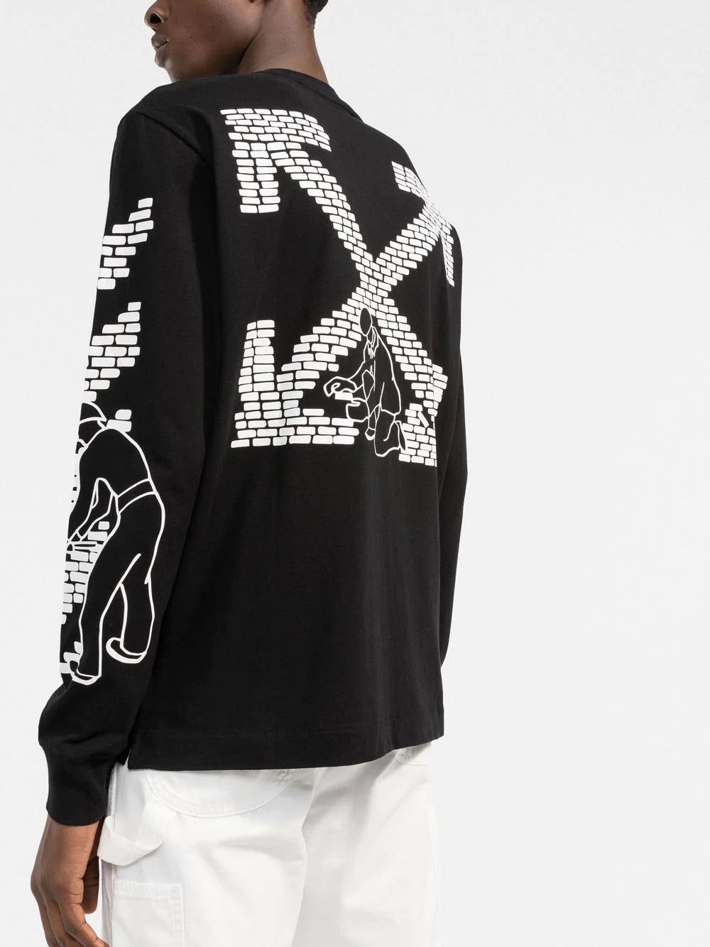 Off-White logo-print long sleeve T-shirt - Image 3
