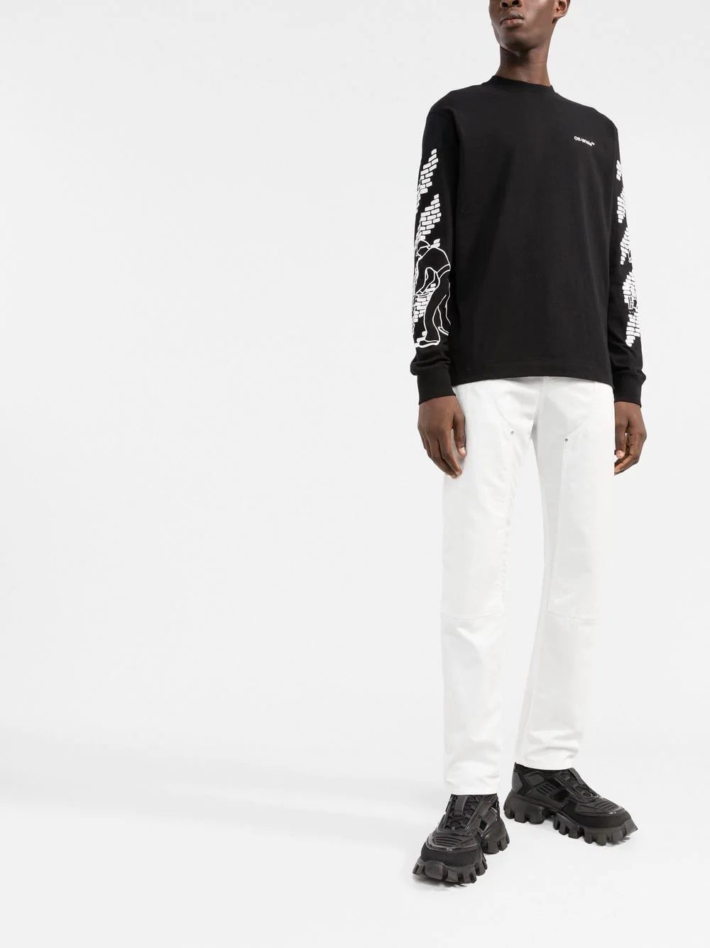 Off-White logo-print long sleeve T-shirt - Image 2