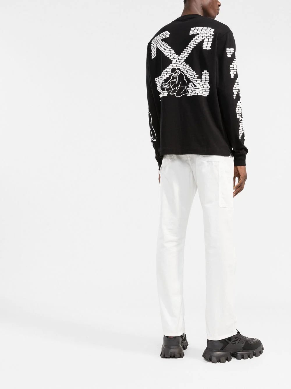 Off-White logo-print long sleeve T-shirt - Image 4