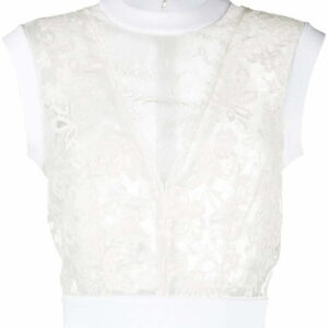 Alexander McQueen sheer-lace sleeveless top