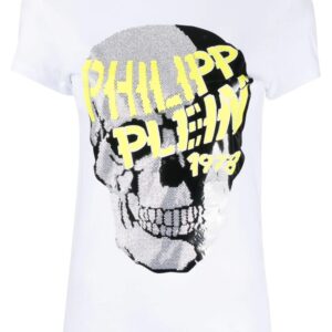 Philipp Plein  skull-strass v-neck T-shirt
