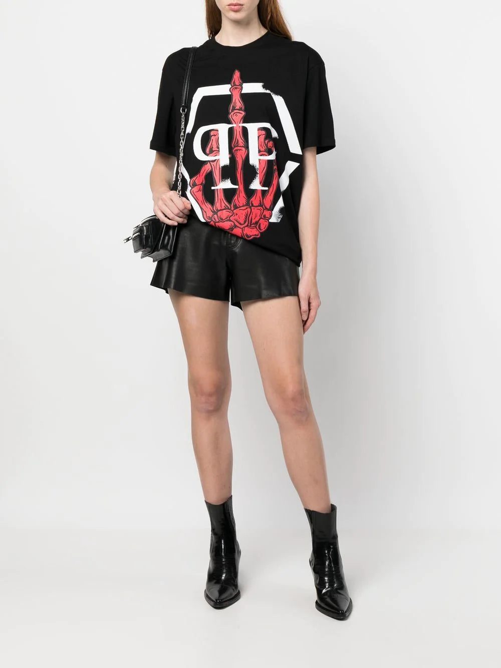 Philipp Plein skeleton graphic-print T-shirt - Image 3