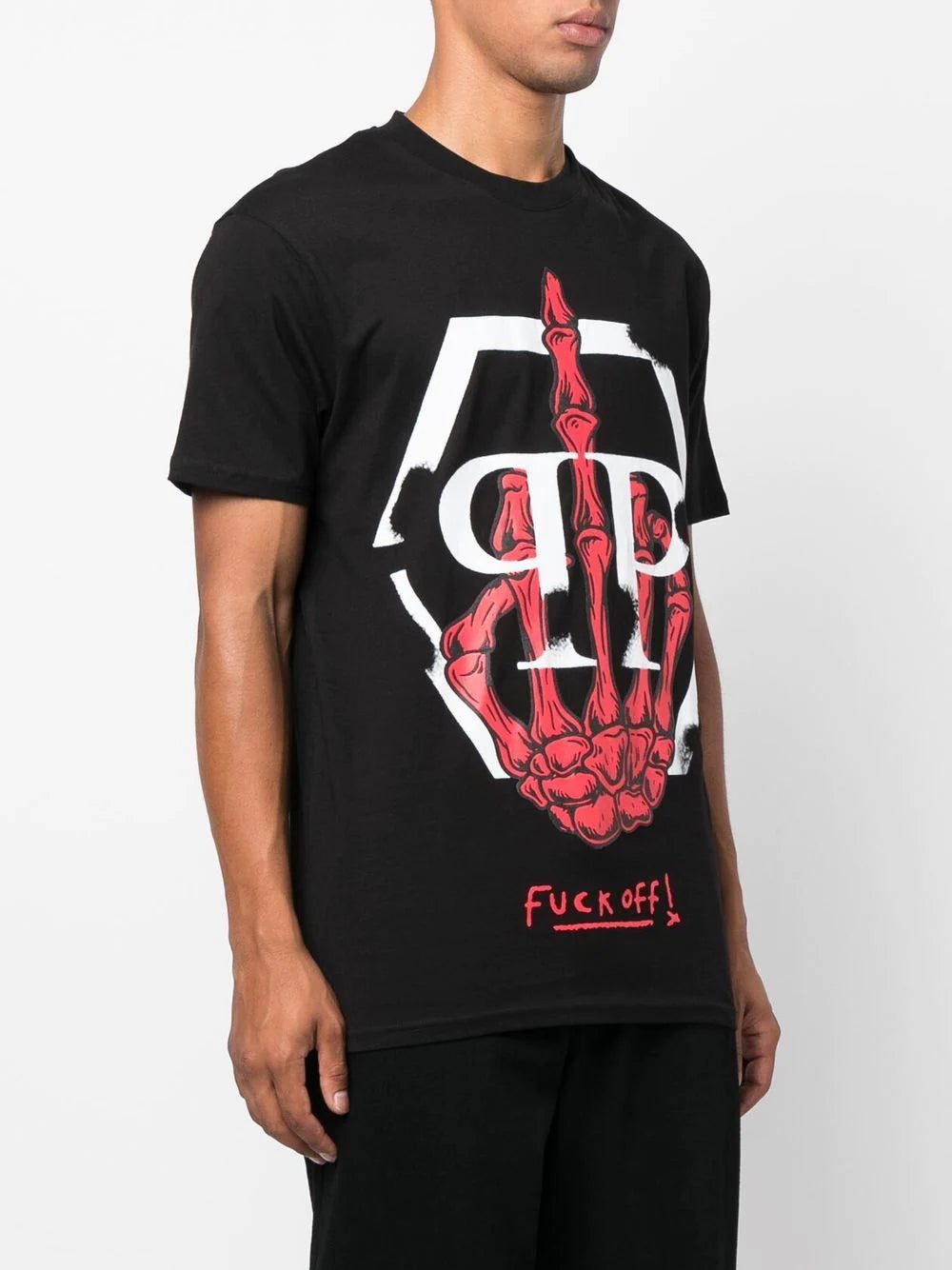 Philipp Plein skeleton graphic-print T-shirt - Image 4
