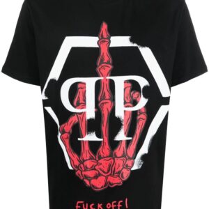 Philipp Plein  skeleton graphic-print T-shirt