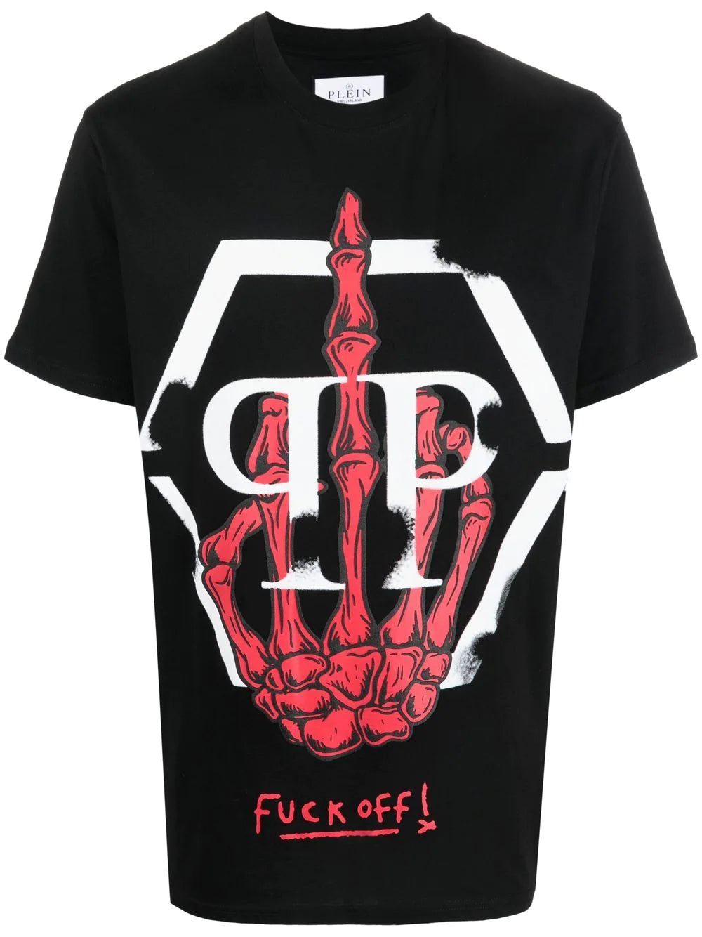Philipp Plein skeleton graphic-print T-shirt