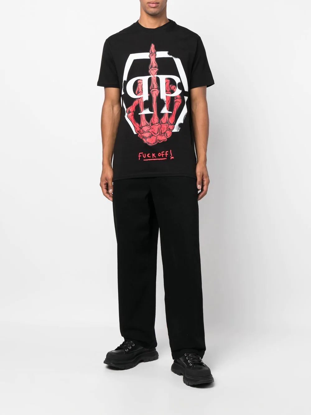 Philipp Plein skeleton graphic-print T-shirt - Image 2