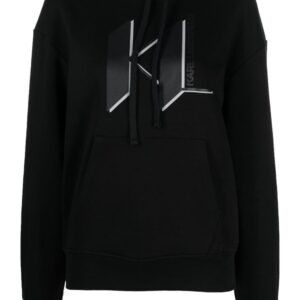 Karl Lagerfeld logo print pullover hoodie