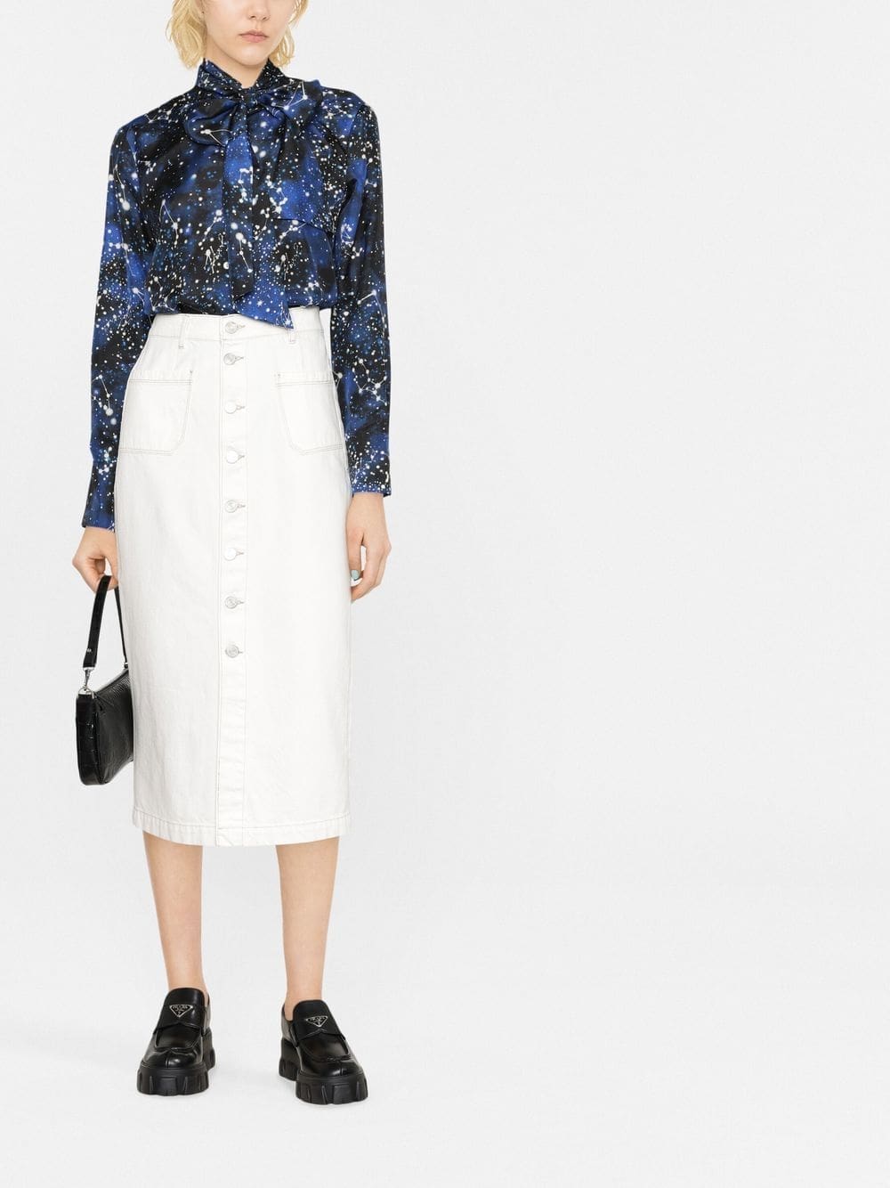 Karl Lagerfeld constellation-print silk shirt - Image 2