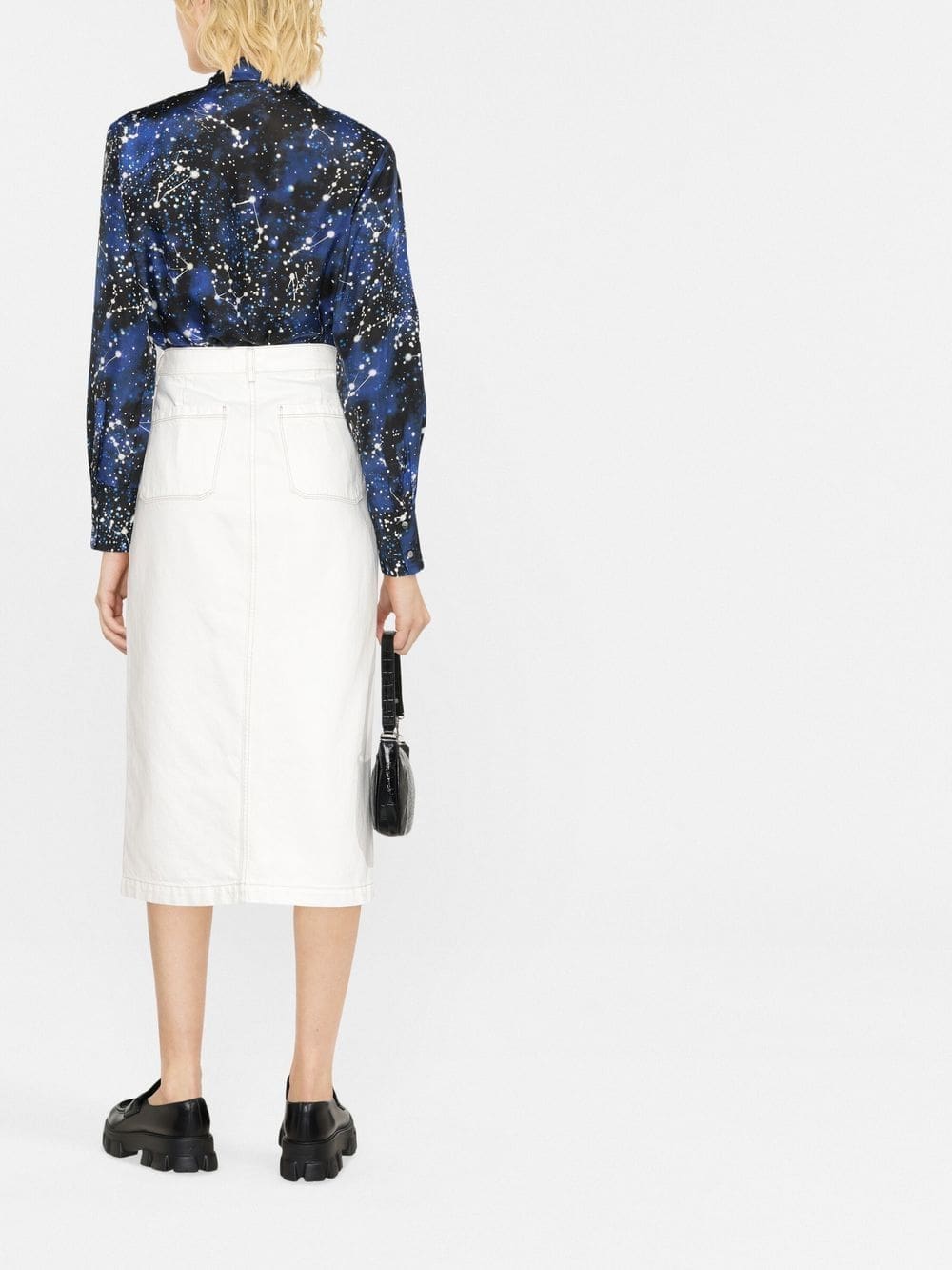 Karl Lagerfeld constellation-print silk shirt - Image 4