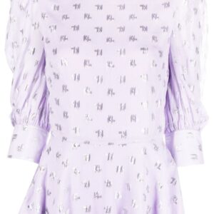Karl Lagerfeld monogram-pattern flared blouse