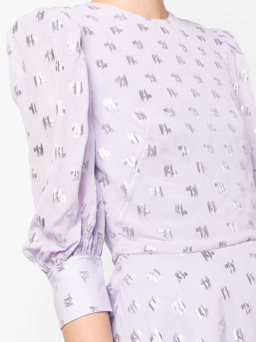 Karl Lagerfeld monogram-pattern flared blouse - Image 5