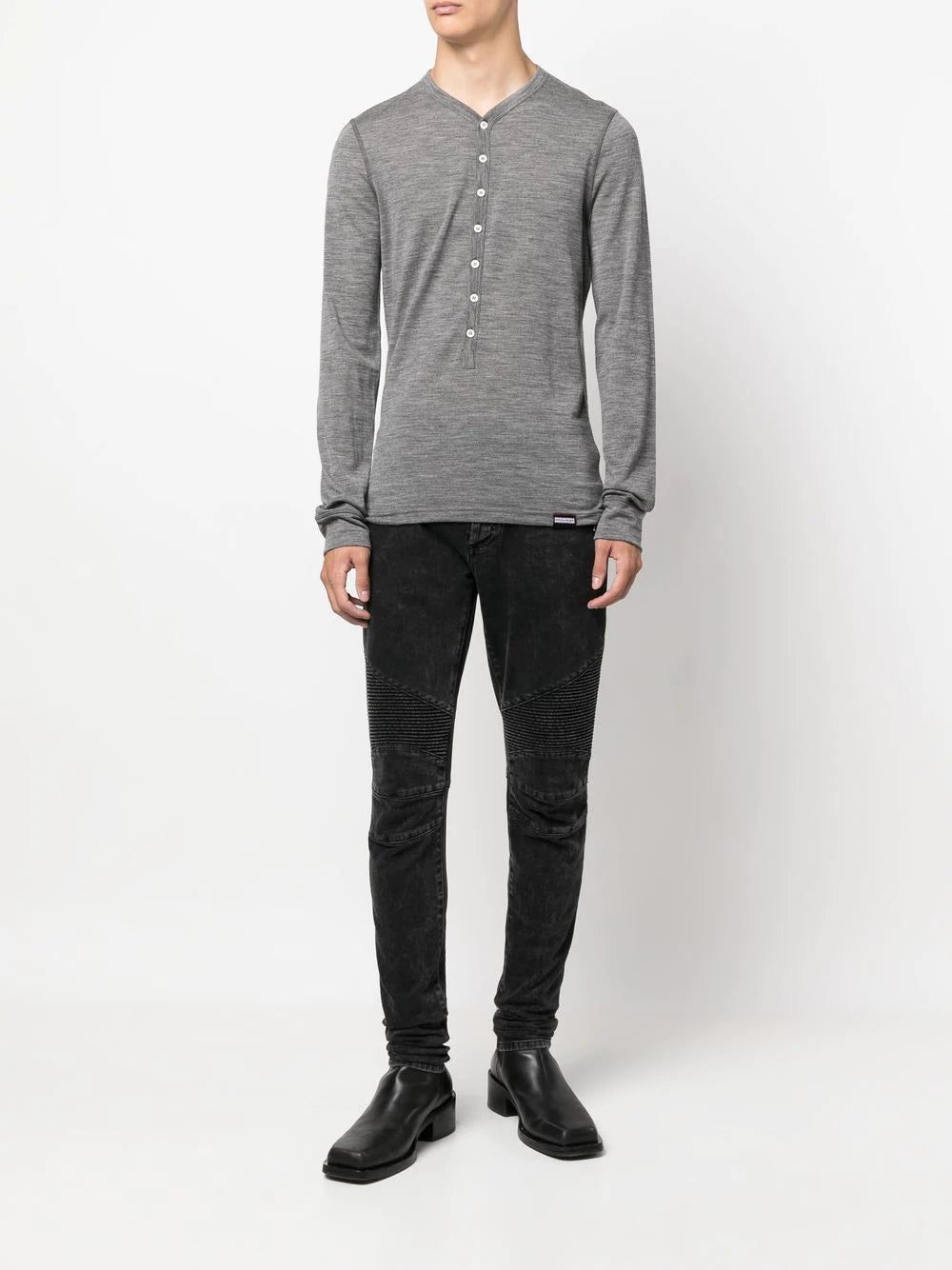 Dsquared2 logo-patch long-sleeve T-shir - Image 2
