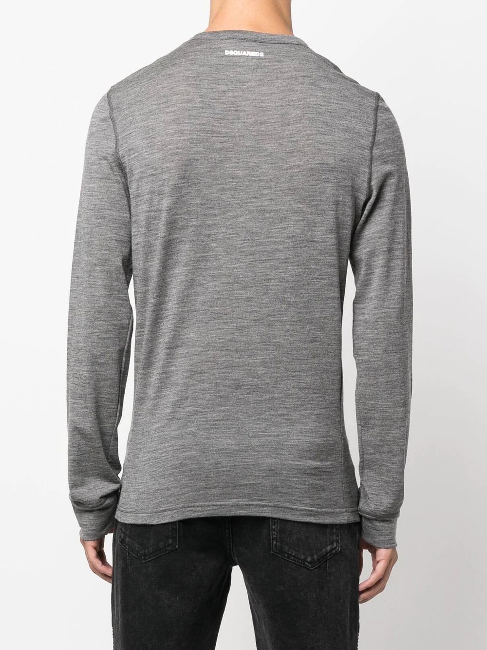 Dsquared2 logo-patch long-sleeve T-shir - Image 4