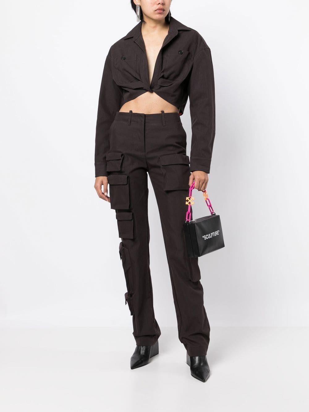Off-White twisted cropped shirt - Image 2