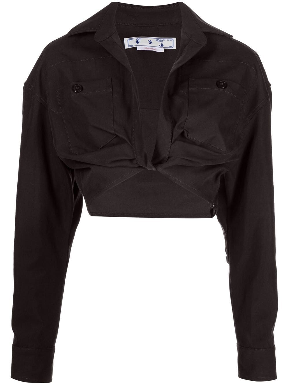 Off-White twisted cropped shirt