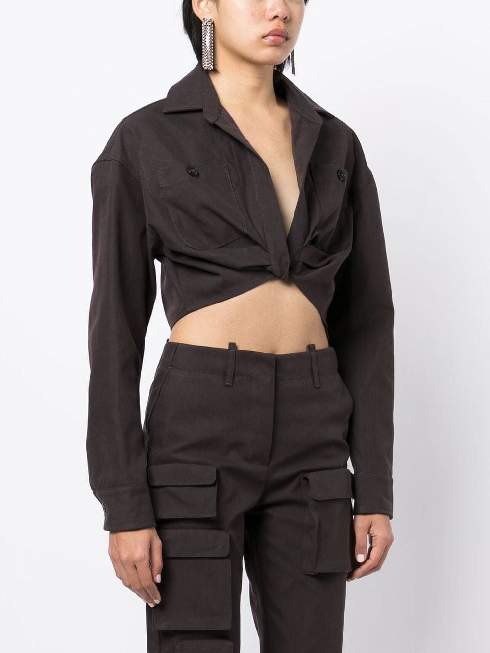 Off-White twisted cropped shirt - Image 3