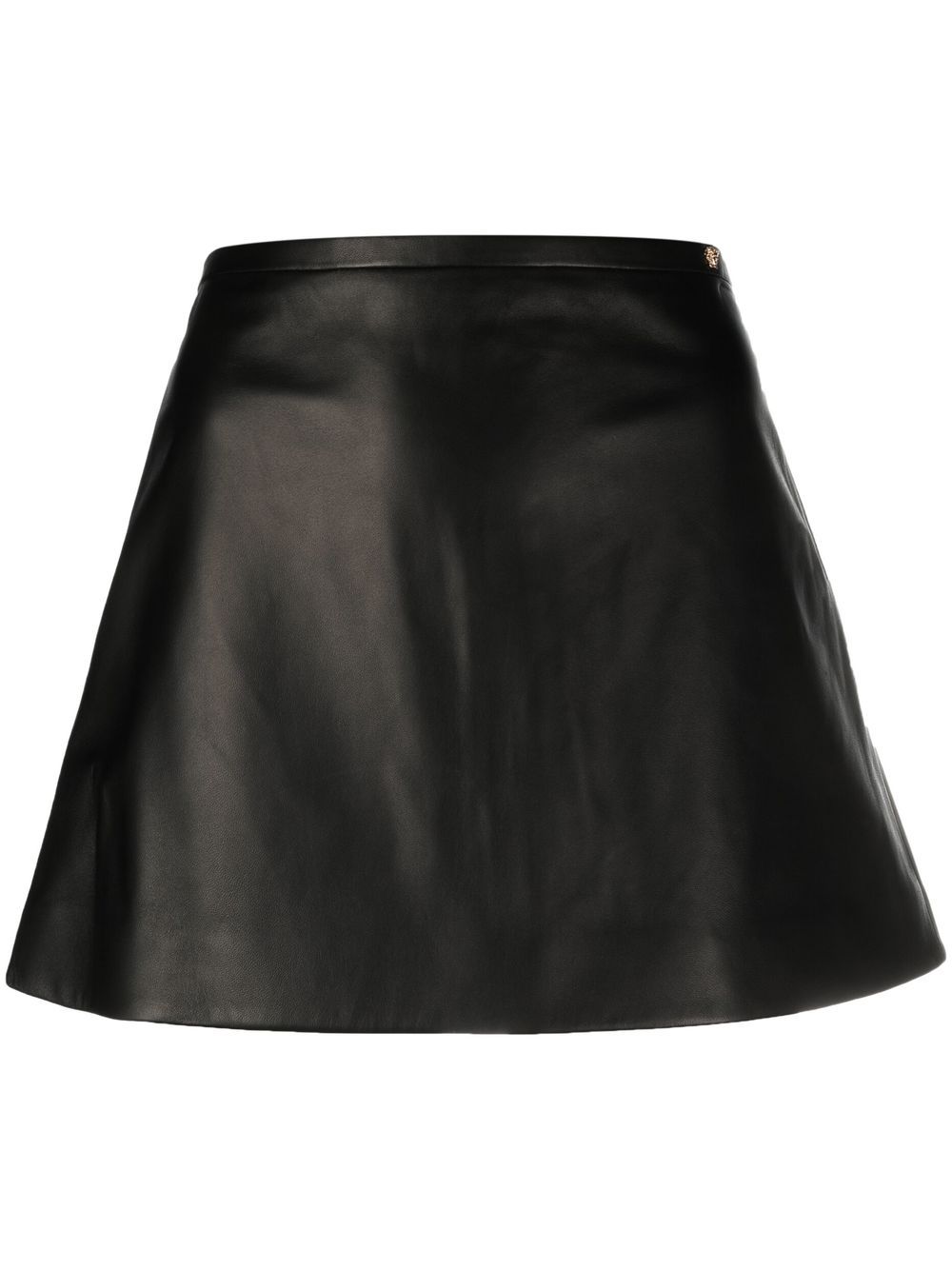 Versace zip-up leather miniskirt