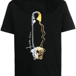 Versace  Safety Pin-print organic cotton T-shirt