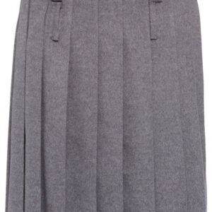 Miu Miu pleated wool-velour skirt