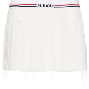 Miu Miu  Sablé pleated mini skirt