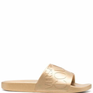 Versace Jeans Couture  logo embossed slides