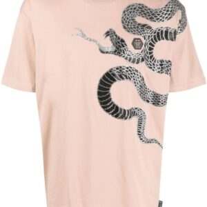 Philipp Plein  embellished snake-print T-shirt