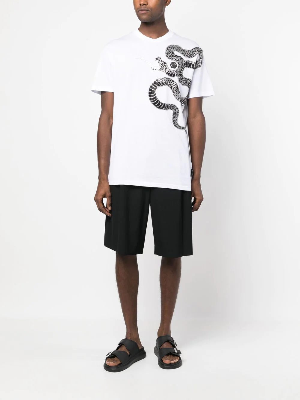 Philipp Plein embellished snake-print T-shirt - Image 2