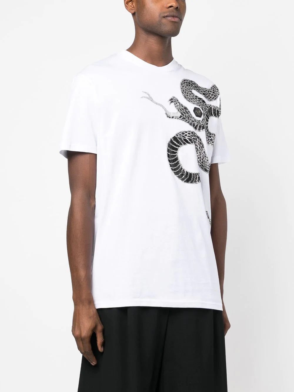Philipp Plein embellished snake-print T-shirt - Image 3