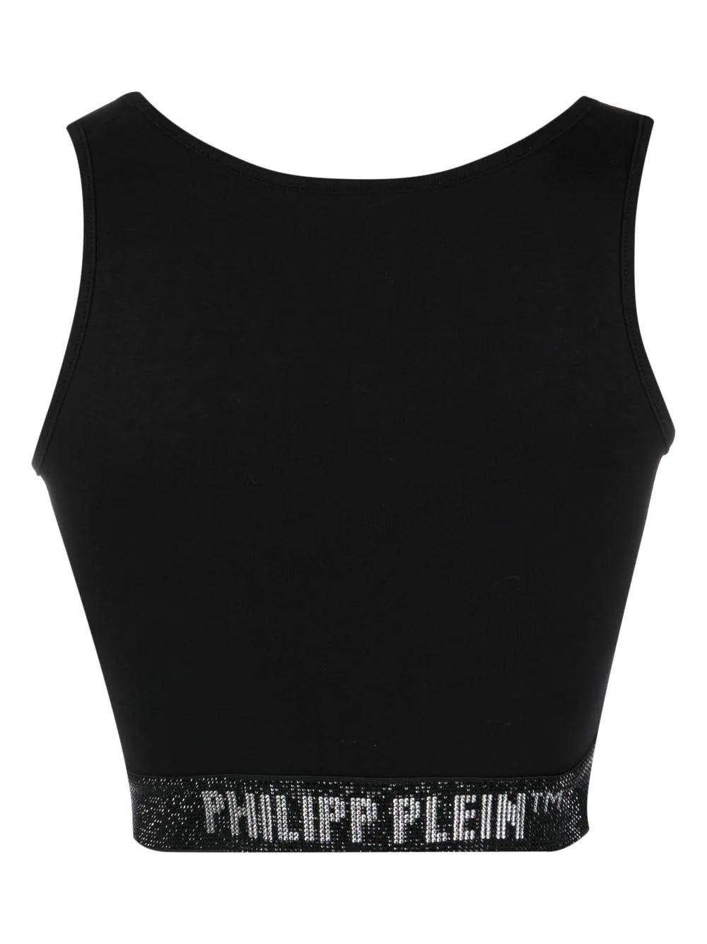 Philipp Plein crystal-embellished logo-band tank top - Image 2
