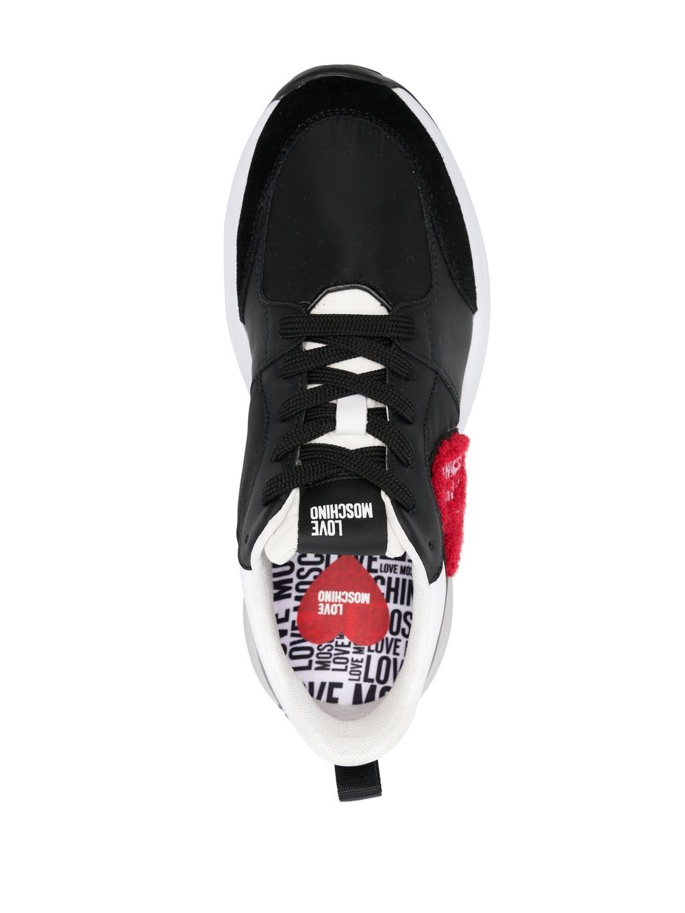 Love Moschino heart-patch lace-up sneakers - Image 4