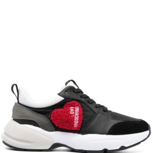 Love Moschino heart-patch lace-up sneakers